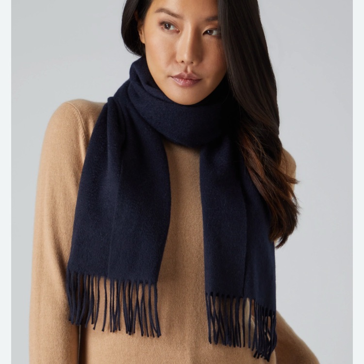 Cashmerewool Siva Navy Blue Scarf.